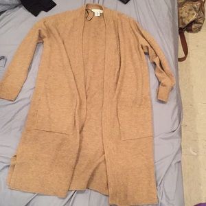 long beige sweater